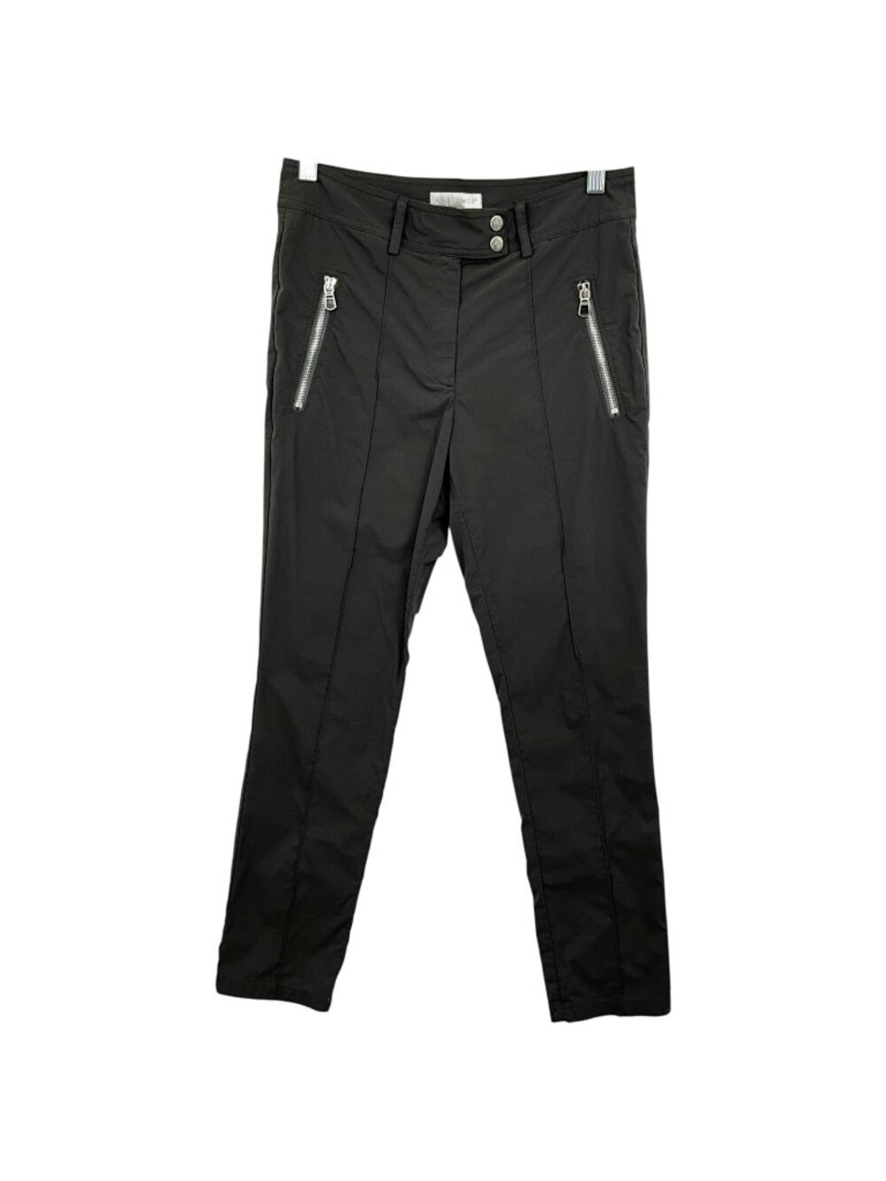 Anatomie Slim Travel Pants Womens Small Charcoal Stretch Zip Pockets Lightweight